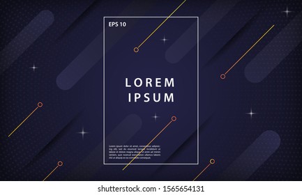 Modern abstract minimal dark blue and orange geometric background. Gradient dynamic shape element composition for business, cover, template, texture, banner, corporate, flyer and magazine.