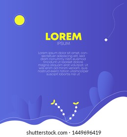 Modern Abstract and Minimal geometric background. Fluid shapes composition eps 10 vector