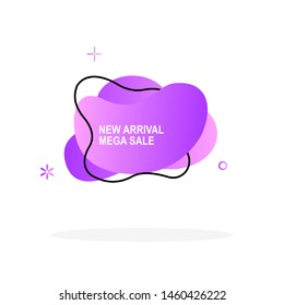modern abstract minimal geometric banner sale design with gradient fluid color for sale flyer poster