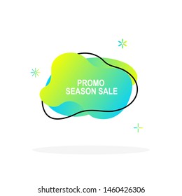 modern abstract minimal geometric banner sale design with gradient fluid color for sale flyer poster