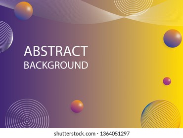 Modern Abstract Minimal Geometric Futuristic  Background with violet yellow gradient color design for Homepage, Landing page, poster, apps. Vector Illustration EPS10.
