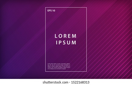 Modern abstract minimal geometric line background. Trendy smooth dynamic gradient shapes composition design element template with purple and pink color for banner, flyer, magazine, poster, cover, web.