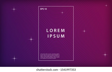 Modern abstract minimal geometric line background. Trendy smooth dynamic gradient shapes composition design element template with purple and pink color for banner, flyer, magazine, poster, cover, web.