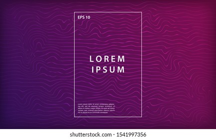 Modern abstract minimal geometric line background. Trendy smooth dynamic gradient shapes composition design element template with purple and pink color for banner, flyer, magazine, poster, cover, web.