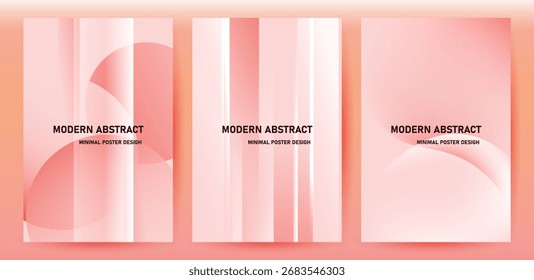Gradiente rosa mínimo Abstractas moderno en el conjunto de diseño de fondo blanco