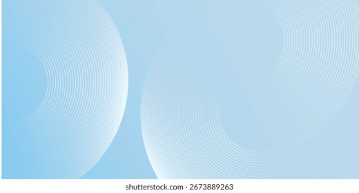 Fondo de Anuncio minimalista abstracto moderno, coloridos pastel, gradaciones azules y blancas. Estilo de efecto de círculo arte geométrico simple.Eps 10