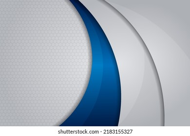 Modern Abstract Minimalist Dynamic Blue on White Background