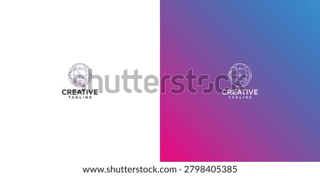 Modern Abstract Minimalist Logo Design Featuring Geometric Circular Elements and Creative Lines for Brand Identity