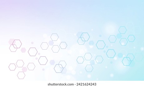 Moderne abstrakte Molekülstruktur für Wissenschaft oder medizinischer Hintergrund. Visualisierung von DNA-Helix oder Atomen. Abstrakter abstrakter Hintergrund der molekularen Welle. Vektorgrafik