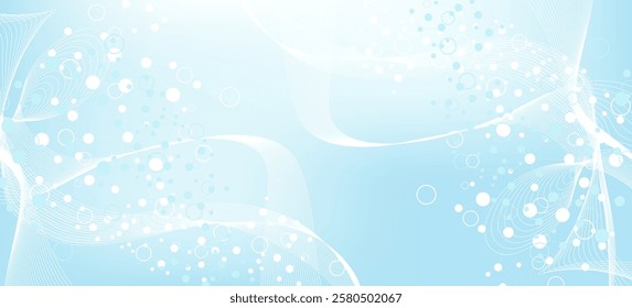 Modern abstract molecules structure for science or medical background. DNA helix or atom visualization. Molecular wave flow abstract background. Vector illustration