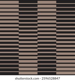 modern abstract monochrome geometric black color thin to thick line pattern with brown background.