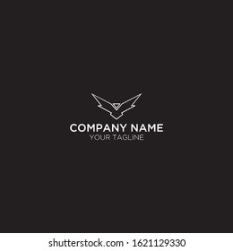 modern abstract monoline eagle logo