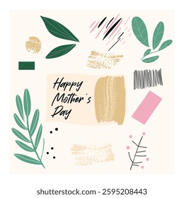 Modern Abstract Mother s Day Greeting Card. A beautiful and artistic way to celebrate and appreciate mothers.