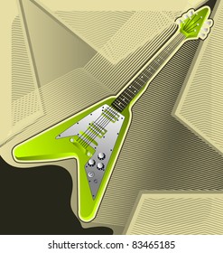 Modern abstract musical designed background. Guitar.
