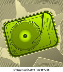 Modern abstract musical designed background. Gramophone.