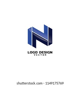 Modern Abstract N Letter Logo Template Vector