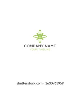 modern abstract natural leaf logo