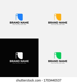 Modern Abstract Negative Space Square letter I Logo icon design concept. Minimalist I creative initial based Vector template. Graphic Alphabet Symbol for Corporate Business Company Identity