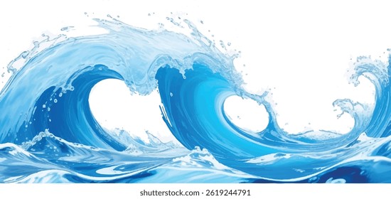 "Modern abstract ocean wave background featuring a blend of blue, aqua, and teal water textures. Perfect for professional branding, web banners, and digital art."
