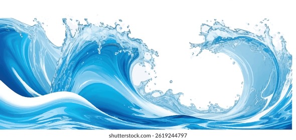 "Fundo moderno abstrato das ondas do oceano com uma mistura de texturas de água azul, água e azul-petróleo. Perfeito para marcas profissionais, banners para web e arte digital."
