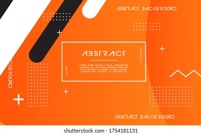 modern Abstract orange background banner design. Geometric element design with circle and line decoration