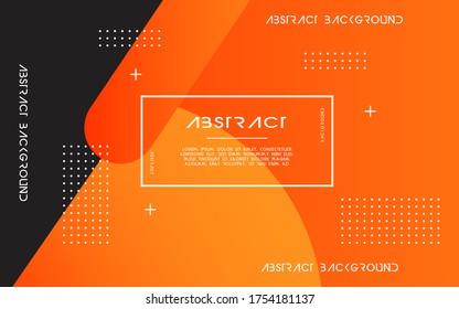 modern Abstract orange background banner design. Geometric element design with circle and line decoration