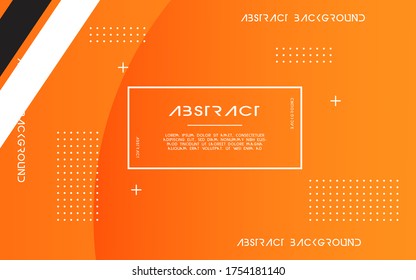 diseño de banner de fondo naranja abstracto moderno. Diseño de elementos geométricos con decoración de círculo y línea