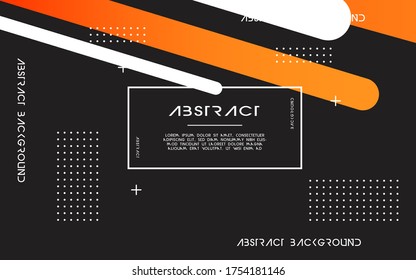 modern Abstract orange background banner design. Geometric element design with circle and line decoration