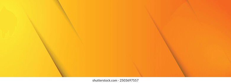 Modern abstract orange background with diagonal line. Simple graphic design element. Futuristic concept. Horizontal banner template with space for your text. Vector 