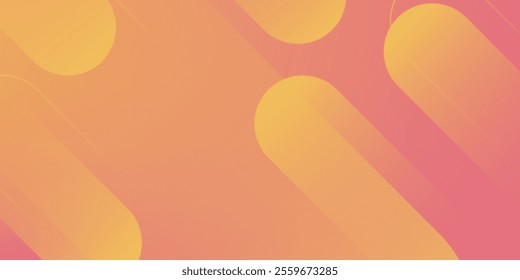 Modern abstract orange banner background. Dynamic shapes composition. Vector illustration