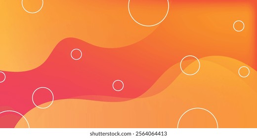 Modern abstract orange banner background. Dynamic shapes composition. Vector illustration