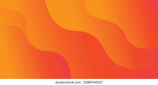 Modern abstract orange banner background. Dynamic shapes composition. Vector illustration