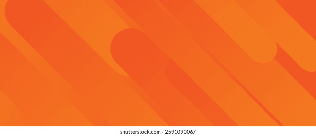 Modern abstract orange banner background. Dynamic shapes composition. Vector illustration