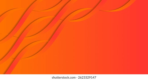 Moderno abstrato laranja banner conceito de fundo. Composição de formas dinâmicas. Ilustração vetorial