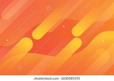 Moderner abstrakter orangefarbener Bannerhintergrund. Dynamische Formenzusammensetzung. Vektor EPS10