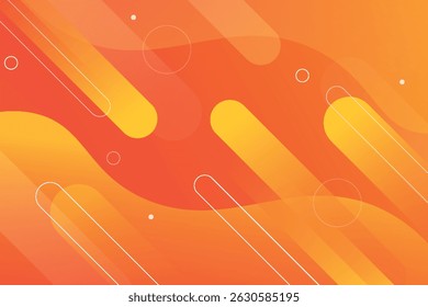 Modern abstract orange banner background. Dynamic shapes composition. Vector Eps10