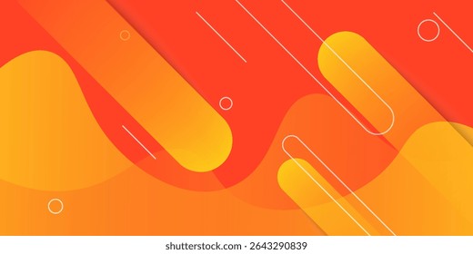 Modern abstract orange banner background eps10