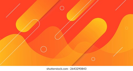 Modern abstract orange banner background eps10