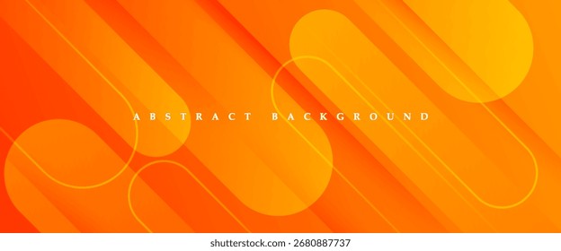 Modern abstract orange banner background. abstract yellow background. Dynamic shapes composition.