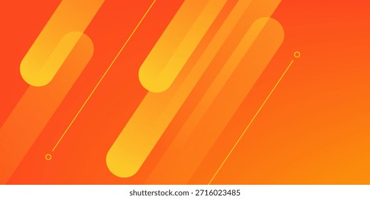 Modern abstract orange banner background. Dynamic shapes composition. Vector illustration