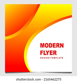 Modern abstract orange book cover template, design, annual report, magazine, social media and flyer layout -Vector