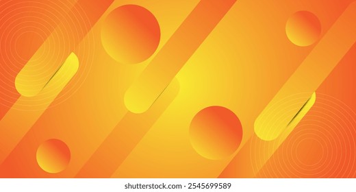 Ilustración de degradado naranja abstracto moderno sobre fondo geométrico con patrón de rectángulo simple. Diseño fresco y brillante. Eps10