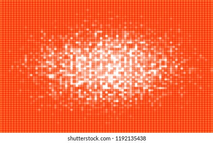 Modern abstract orange pattern. Color textile background. Orange squares grid backdrop vector background illustration. Pixel game background. Square grid pattern. Modern geometric background