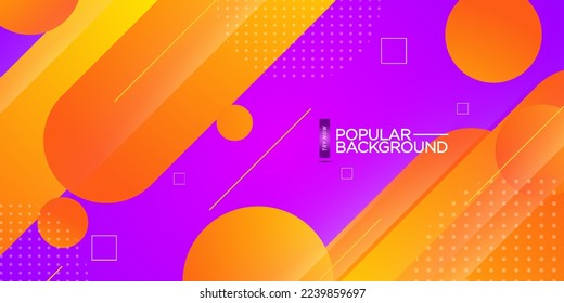 Modern abstract orange, purple gradient illustration geometric background with simple rectangle pattern. cool and bright design.Eps10 vector