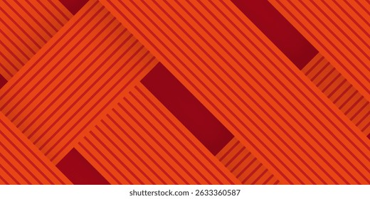 Modern Abstract Orange and Red Background with Diagonal Striped Layers