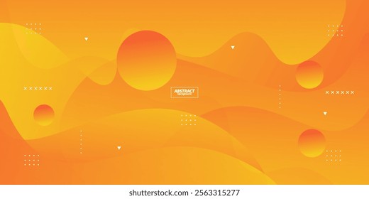 Modern abstract orange wave background with colorful bright gradient. Simple background design with abstract geometric pattern for banner, flyer, presentation and business card. Vector Eps10