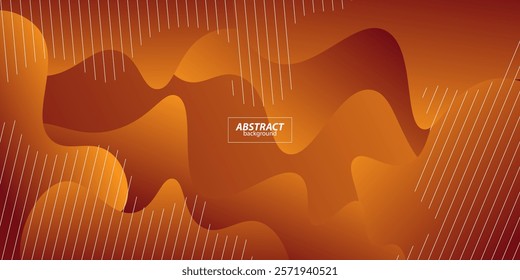 Modern abstract orange wave background with colorful bright gradient. Simple background design. Vector Eps10