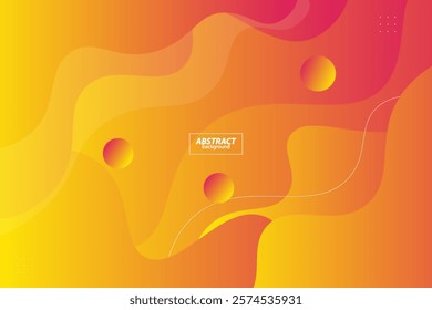 Modern abstract orange wave background with colorful bright gradient. Simple background design with abstract geometric pattern. Vector Eps10