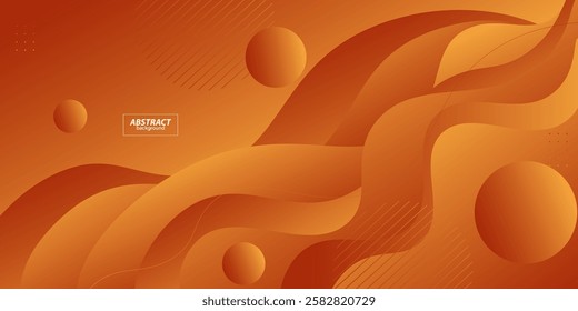 Modern abstract orange wave background with colorful bright gradient. Abstract geometric pattern simple background design for banner, brochure,presentation, and business card.Eps10 vector
