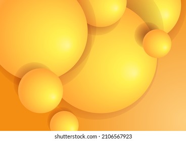 Fondo de esfera 3D amarillo anaranjado abstracto moderno